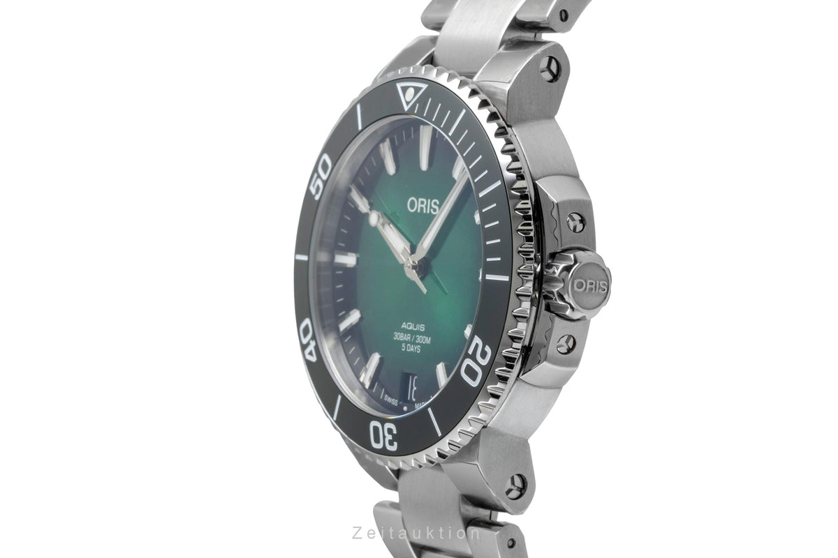 Oris Aquis Date acciaio automatismo orologio da uomo 01 400 7769 4157-07 8 22 09PEB LP: 3500EUR  [2605151]