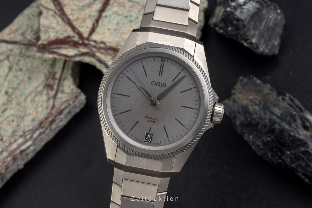 Oris Propilot X titanio automatismo orologio da uomo 01 400 7778 7153-07 7 20 01TLC LP: 4300EUR  [2605158]