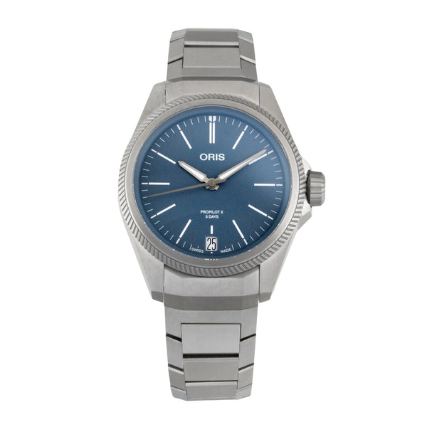 Oris Propilot X titanio automatismo orologio da uomo 01 400 7778 7155-07 7 20 01TLC LP: 4300EUR  [2605159]