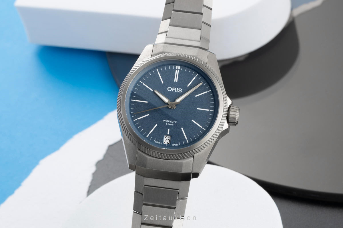 Oris Propilot X titanio automatismo orologio da uomo 01 400 7778 7155-07 7 20 01TLC LP: 4300EUR  [2605159]