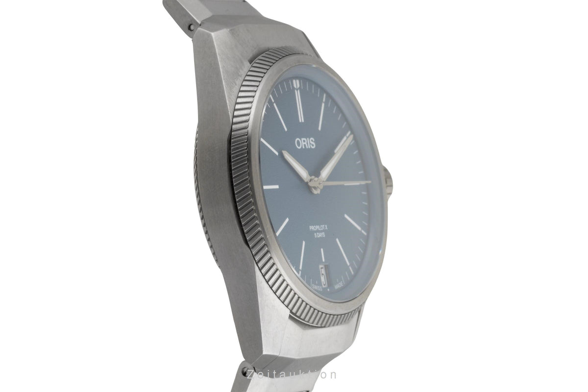 Oris Propilot X titanio automatismo orologio da uomo 01 400 7778 7155-07 7 20 01TLC LP: 4300EUR  [2605159]