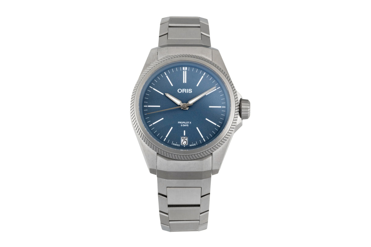 Oris Propilot X titanio automático reloj para caballeros 01 400 7778 7155-07 7 20 01TLC LP: 4300EUR  [2605160]