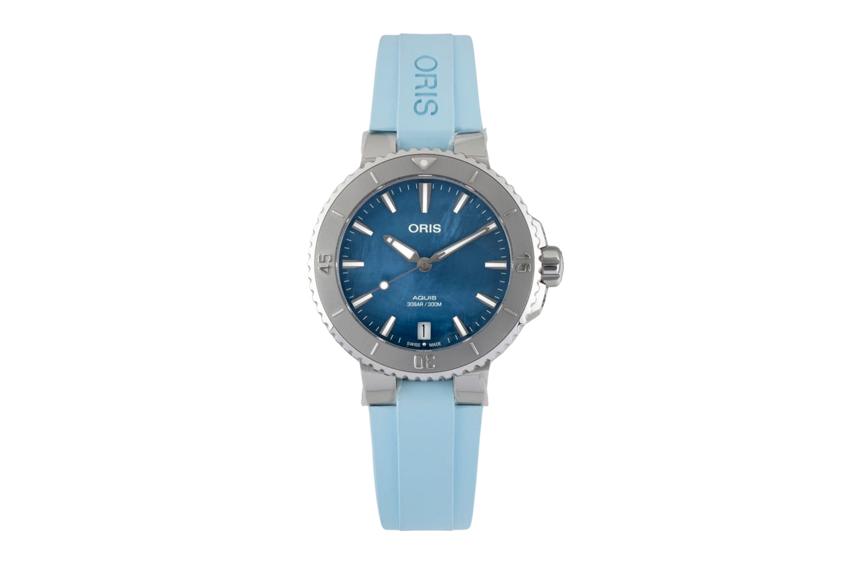 Oris Aquis Date acier automatique montre pour femmes 01 733 7770 4155-07 4 18 65FC LP: 2150EUR  [2605168]