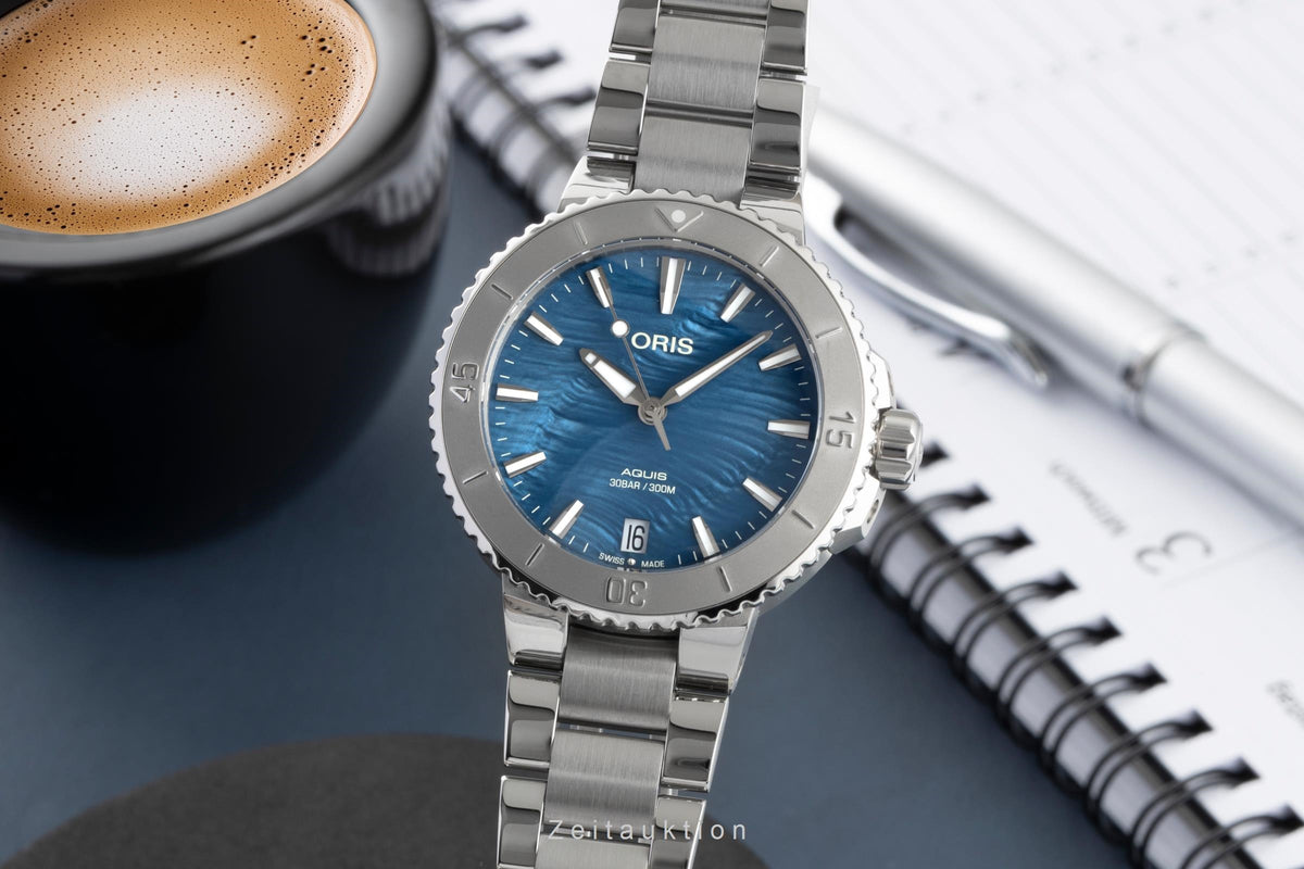 Oris Aquis Date acciaio automatismo orologio da donna 01 733 7770 4155-07 8 18 05P LP: 2350EUR  [2605169]