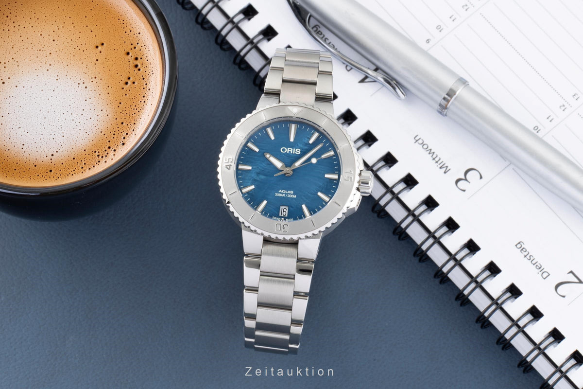 Oris Aquis Date acciaio automatismo orologio da donna 01 733 7770 4155-07 8 18 05P LP: 2350EUR  [2605169]
