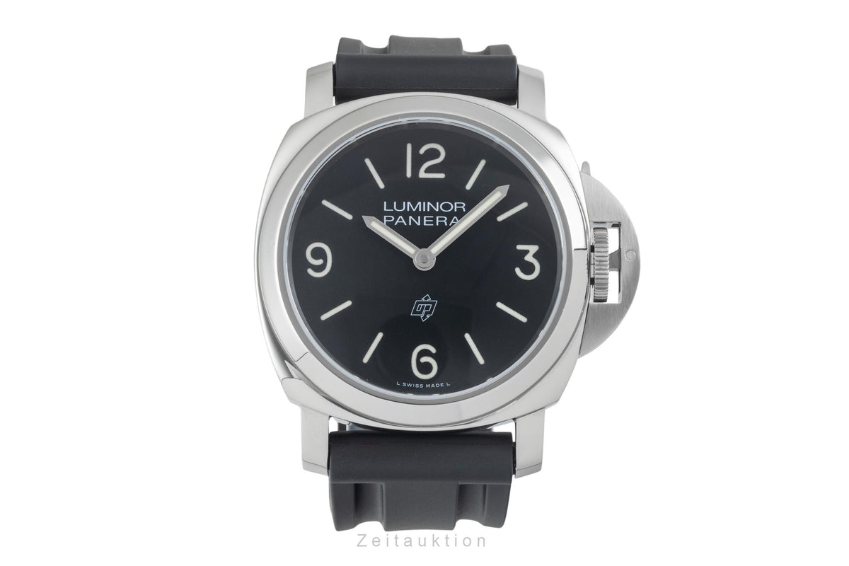 Panerai Luminor Base Logo Edelstahl Handaufzug Herrenuhr Ref. PAM01086 Papiere  [2605182]