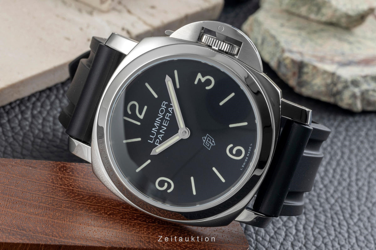 Panerai Luminor Base Logo Edelstahl Handaufzug Herrenuhr Ref. PAM01086 Papiere  [2605182]