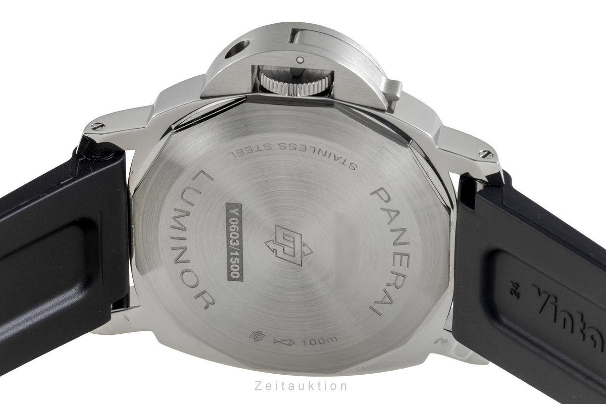 Panerai Luminor Base Logo Edelstahl Handaufzug Herrenuhr Ref. PAM01086 Papiere  [2605182]