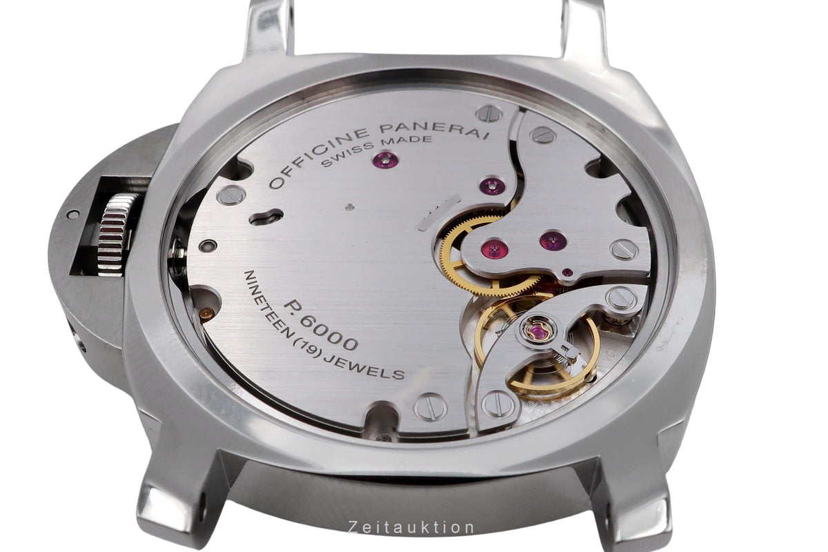Panerai Luminor Base Logo Edelstahl Handaufzug Herrenuhr Ref. PAM01086 Papiere  [2605182]