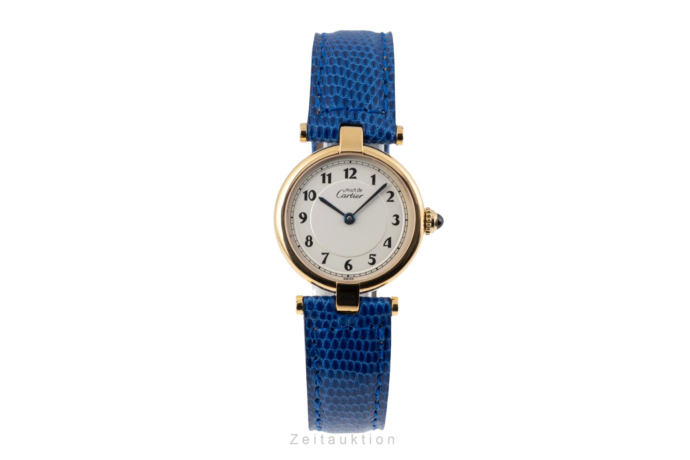 Cartier Vendome argento dorato quarzo orologio da donna 590004  [2605190]