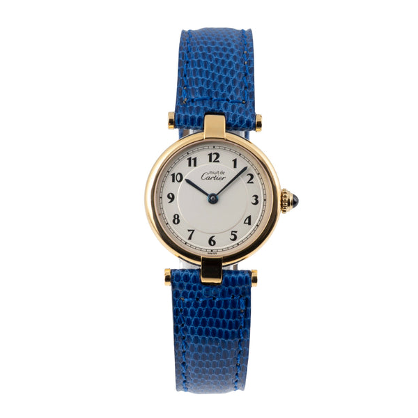Cartier Vendome argento dorato quarzo orologio da donna 590004  [2605190]