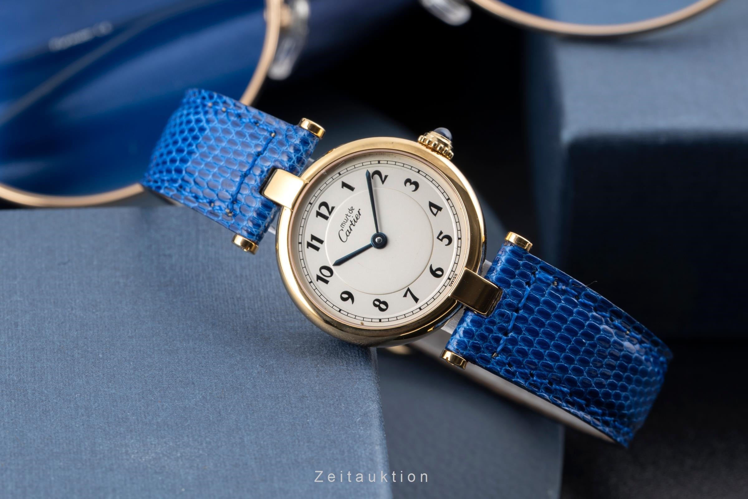 Cartier Vendome argento dorato quarzo orologio da donna 590004  [2605190]