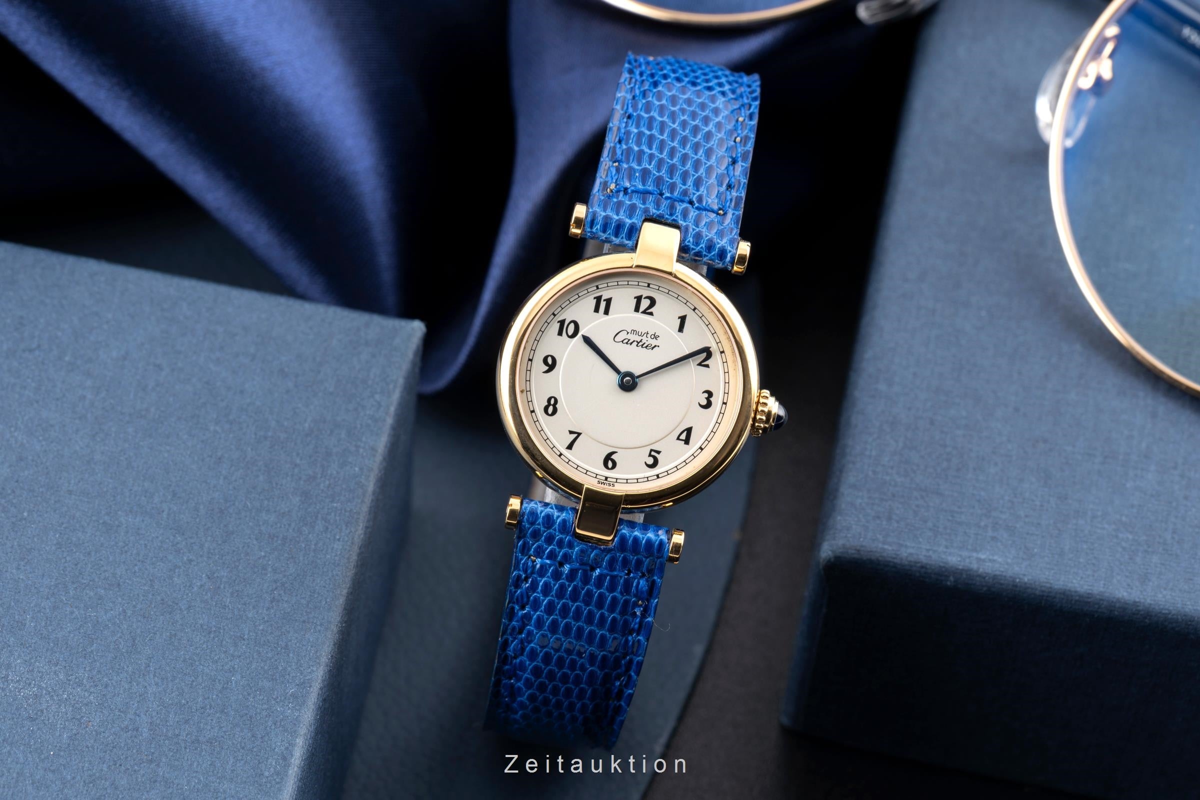 Cartier Vendome argento dorato quarzo orologio da donna 590004  [2605190]