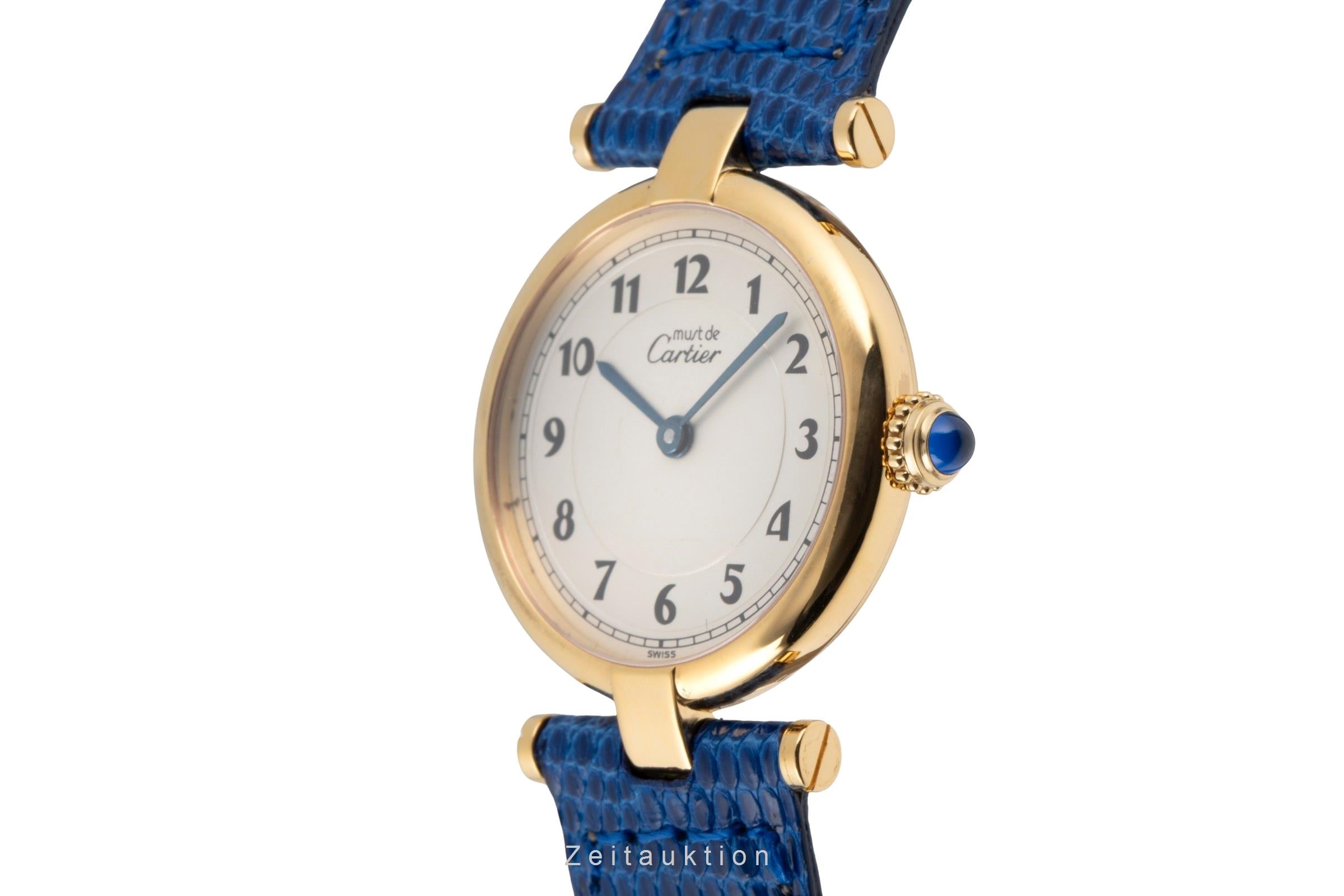 Cartier Vendome argento dorato quarzo orologio da donna 590004  [2605190]