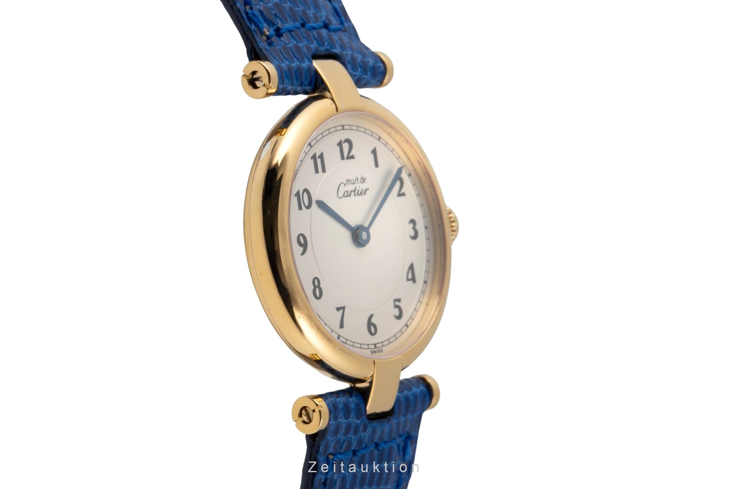 Cartier Vendome argento dorato quarzo orologio da donna 590004  [2605190]
