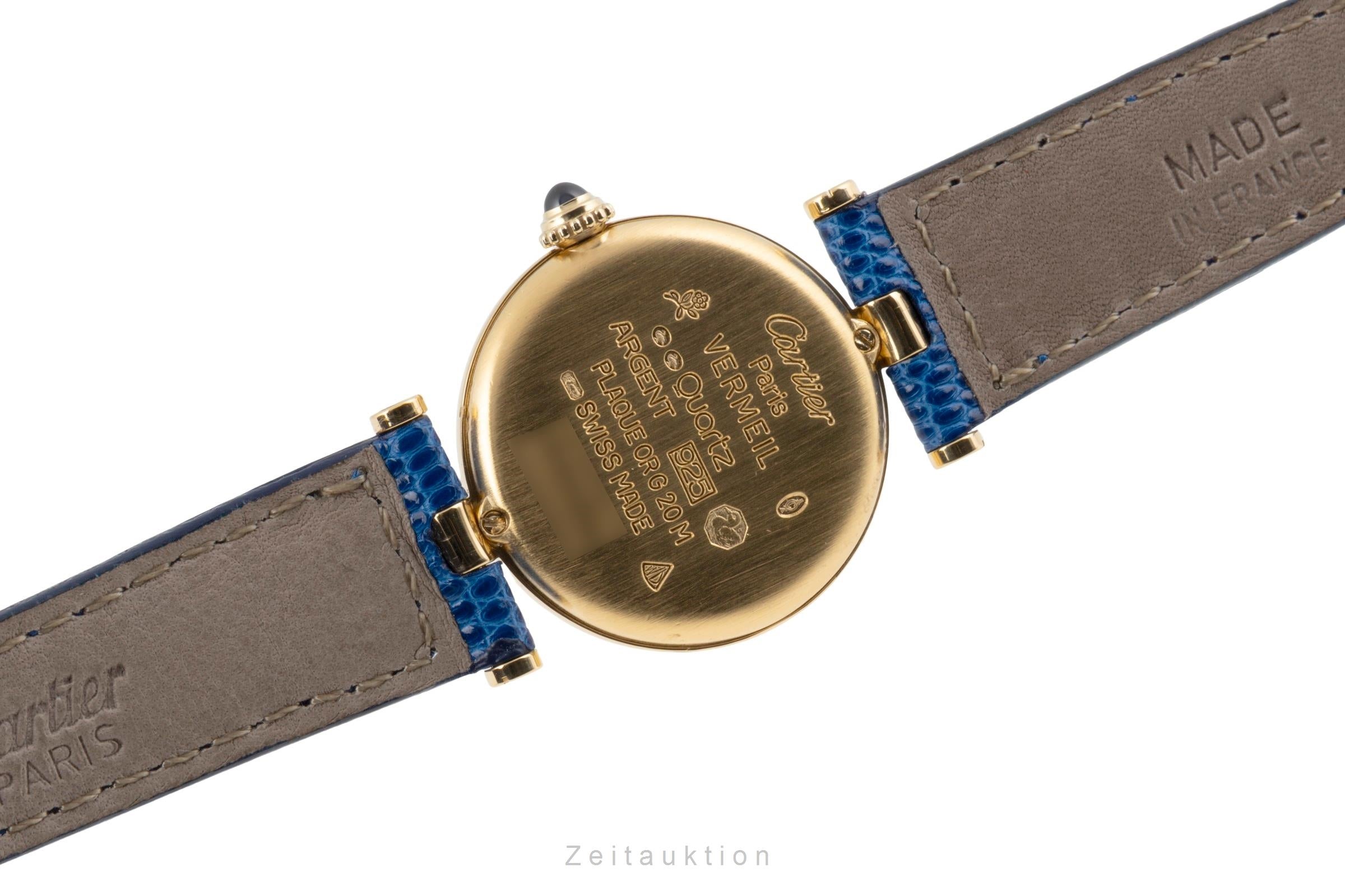 Cartier Vendome argento dorato quarzo orologio da donna 590004  [2605190]