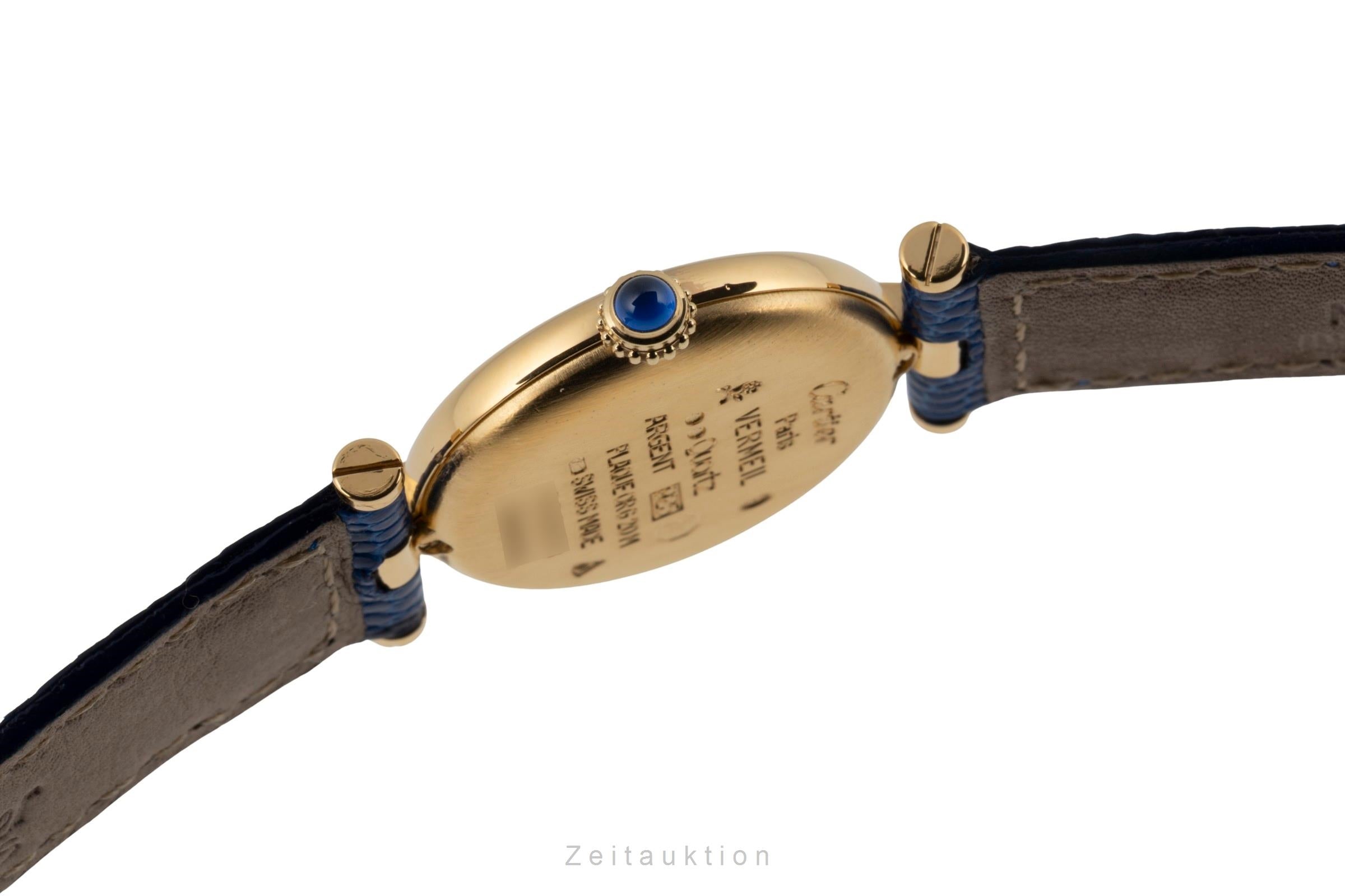 Cartier Vendome argento dorato quarzo orologio da donna 590004  [2605190]