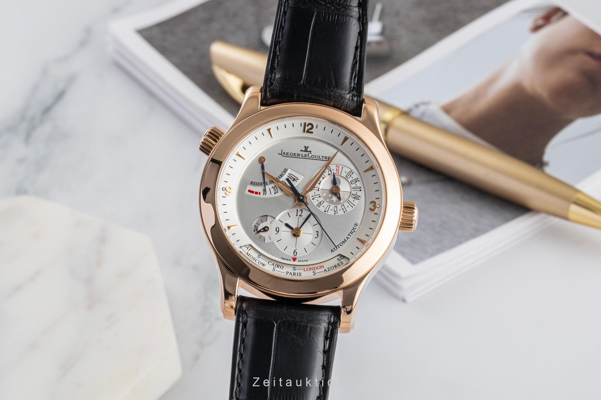 Jaeger LeCoultre Master Geographic 18K Roségold Ref Q1502420 147.2.57.S B&P 2007 [2605195]