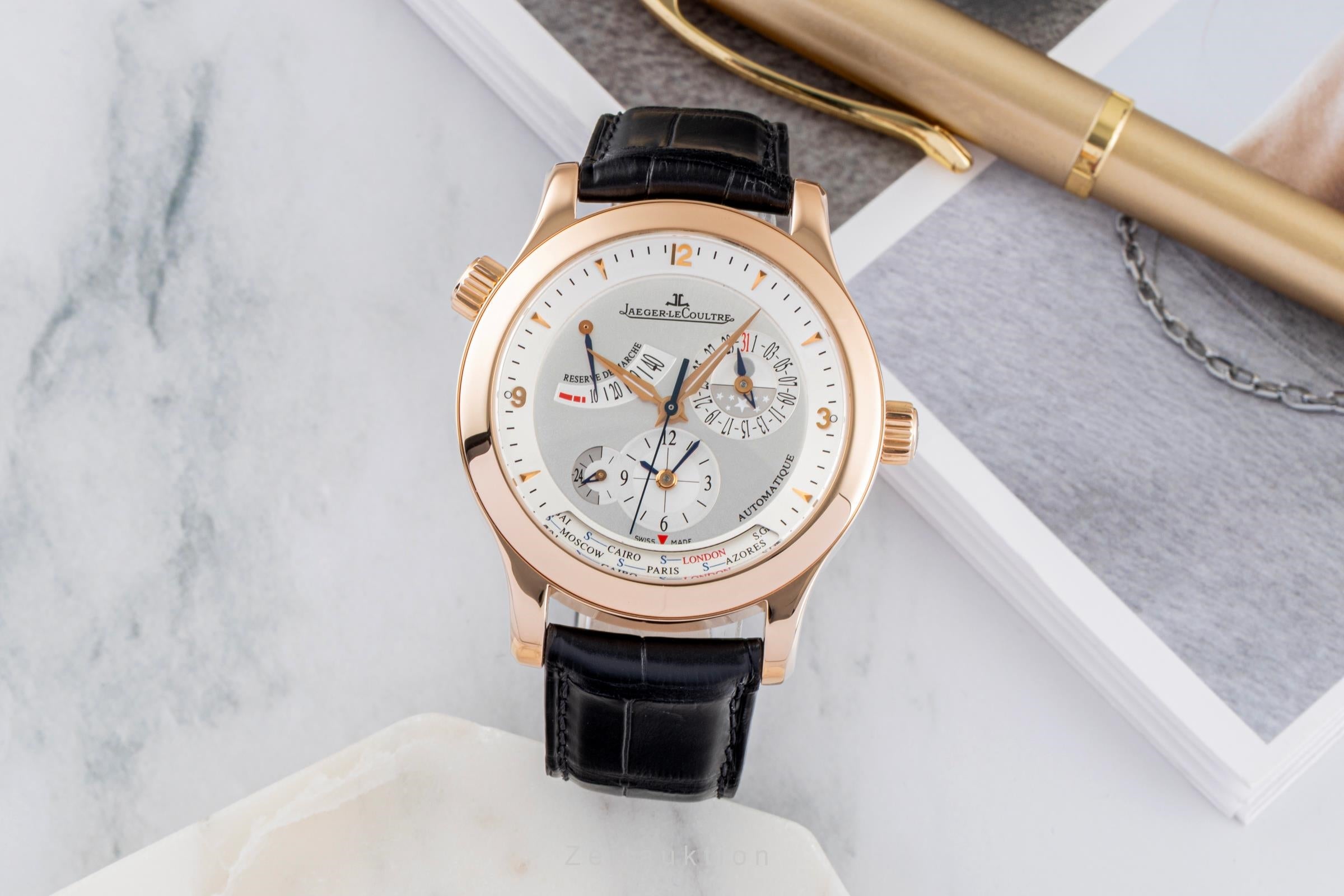 Jaeger LeCoultre Master Geographic 18K Roségold Ref Q1502420 147.2.57.S B&P 2007 [2605195]