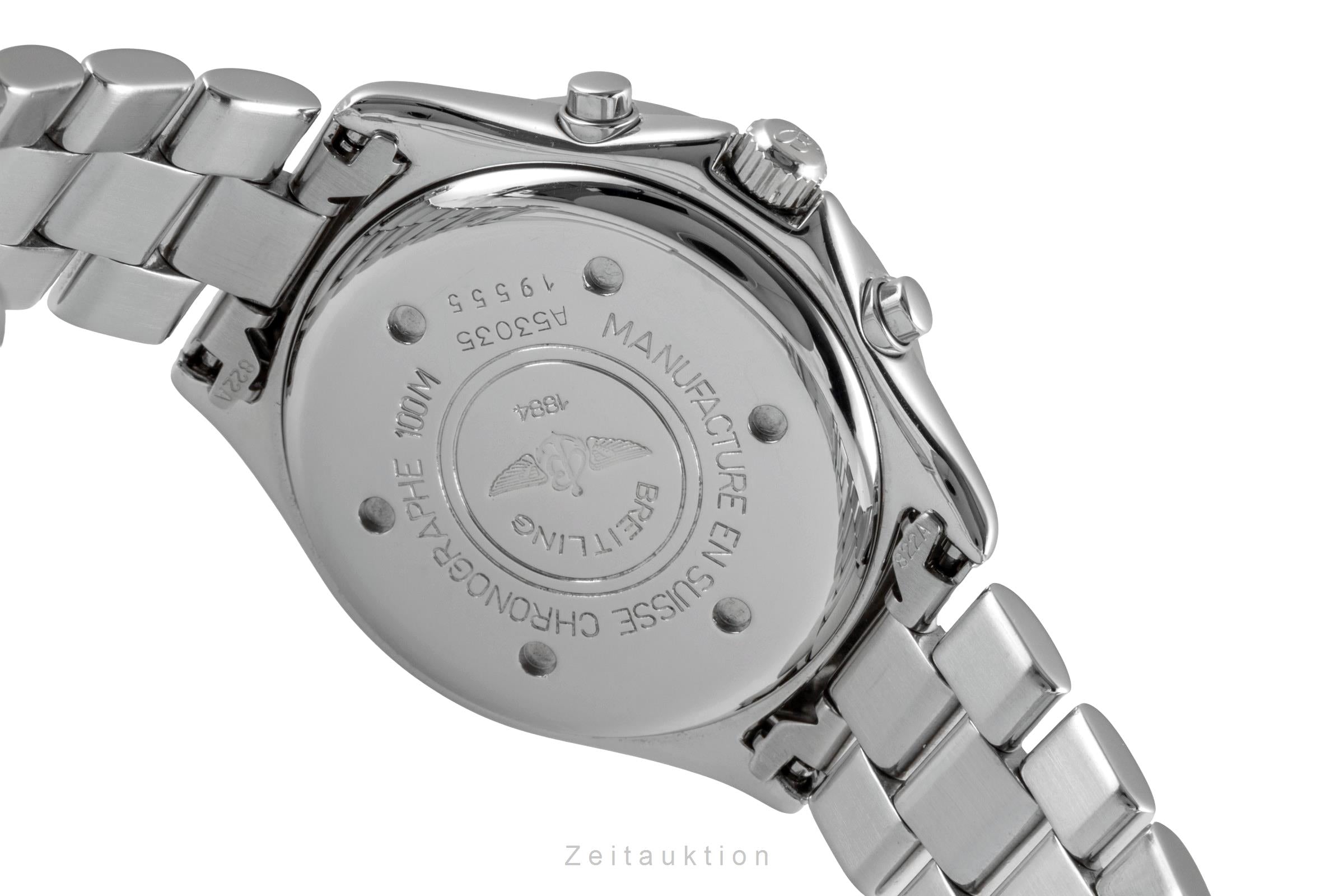 Breitling Colt Chronograph Black Dial Quarz Stahl Herrenuhr Ref. A53035 Papiere [2605211]