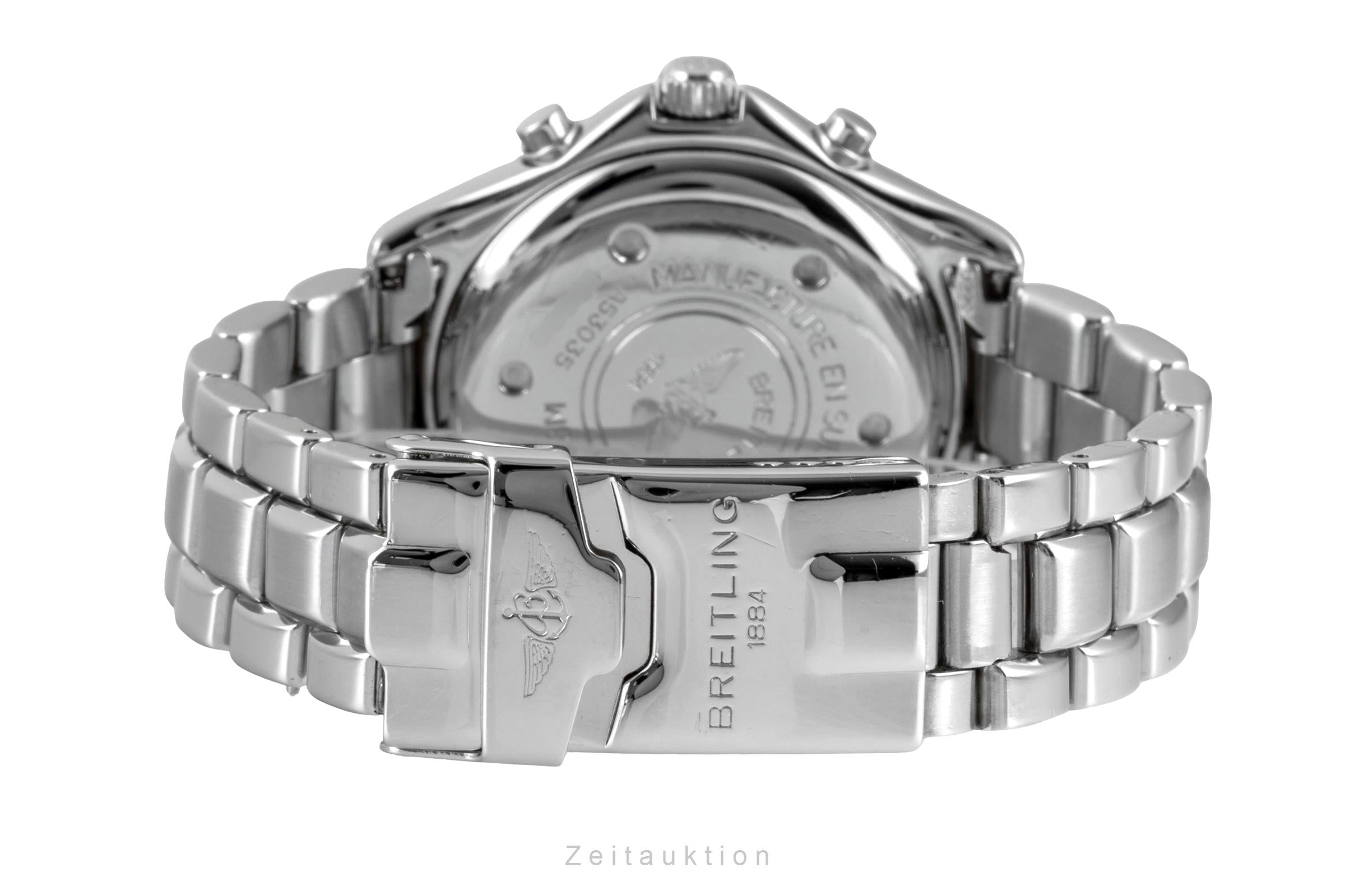 Breitling Colt Chronograph Black Dial Quarz Stahl Herrenuhr Ref. A53035 Papiere [2605211]