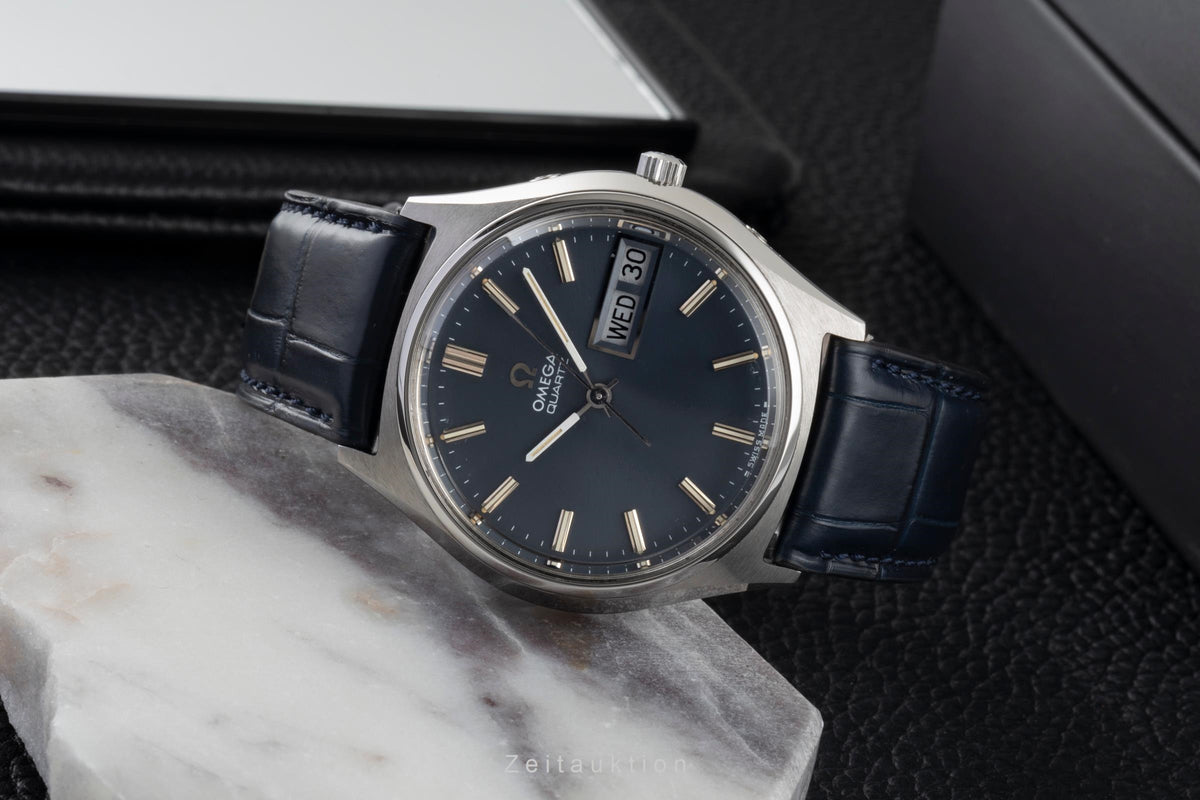 Omega acier quartz montre pour hommes 196.0065 Vintage  [2605216]