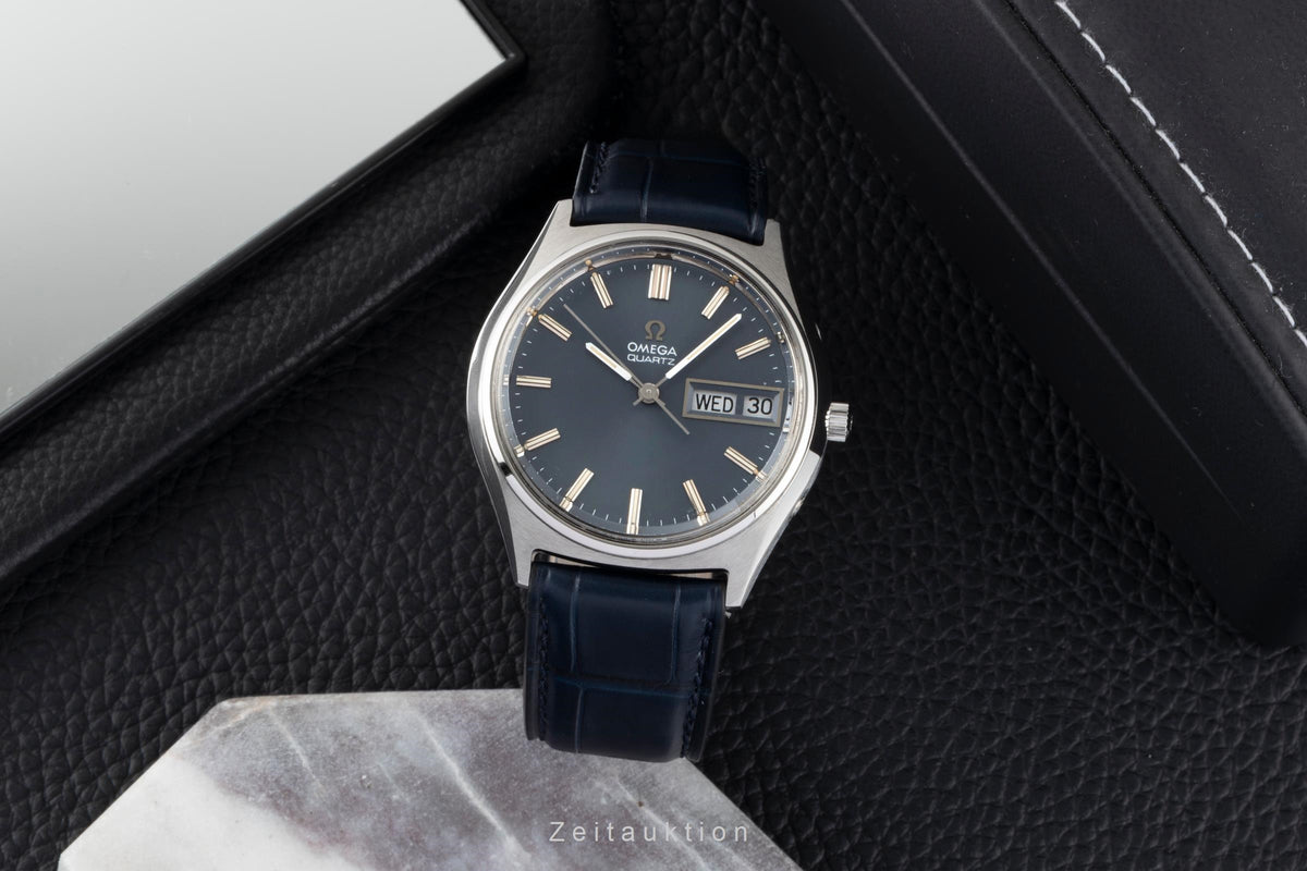 Omega acier quartz montre pour hommes 196.0065 Vintage  [2605216]
