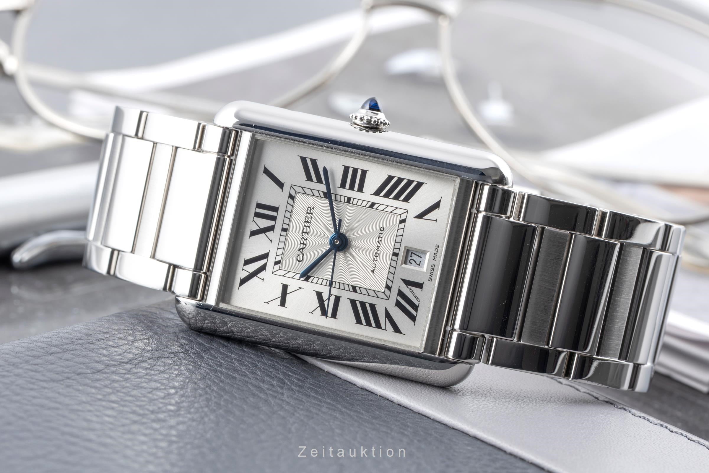 Cartier Tank acero automático reloj para caballeros WSTA0053 LP: 5900EUR  [2605217]