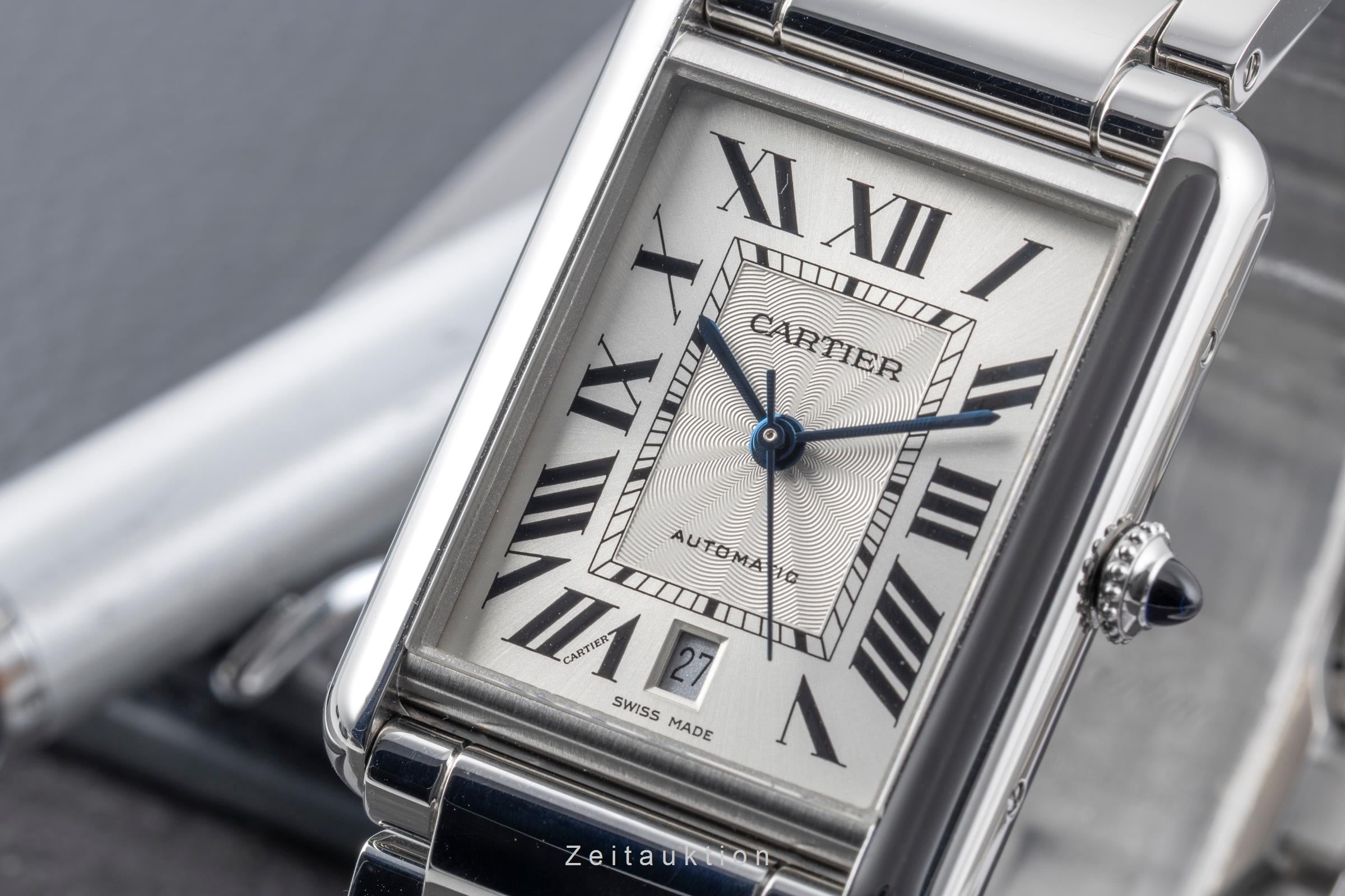 Cartier Tank acero automático reloj para caballeros WSTA0053 LP: 5900EUR  [2605217]