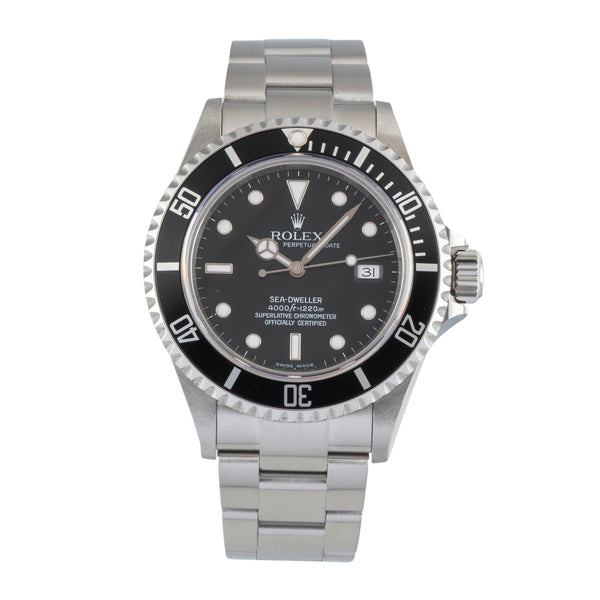 Rolex Sea-Dweller 4000ft Oyster Edelstahl Automatik Herrenuhr Ref 16600 B&P 2005 [2605221]