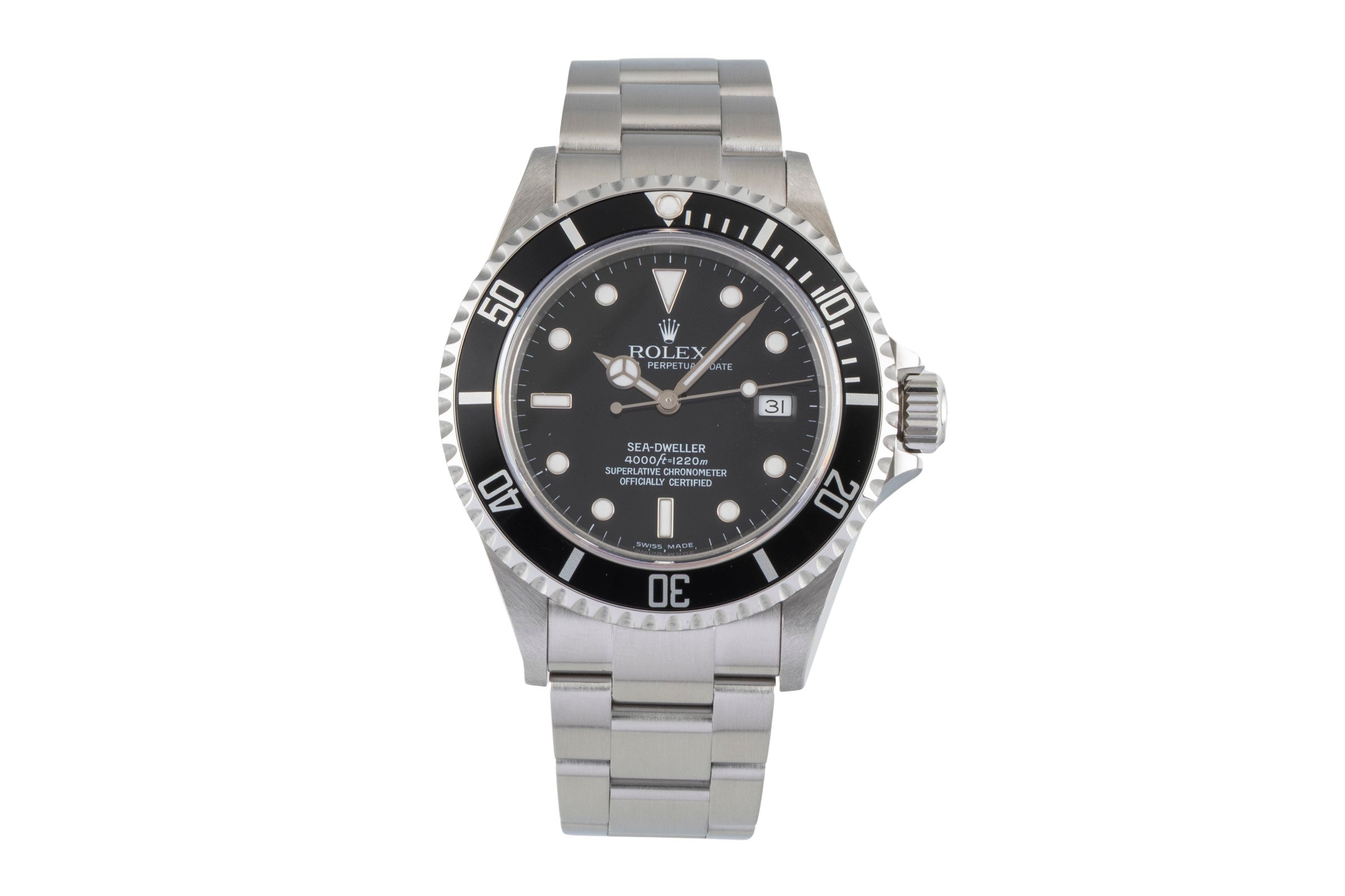 Rolex Sea-Dweller 4000ft Oyster Edelstahl Automatik Herrenuhr Ref 16600 B&P 2005 [2605221]