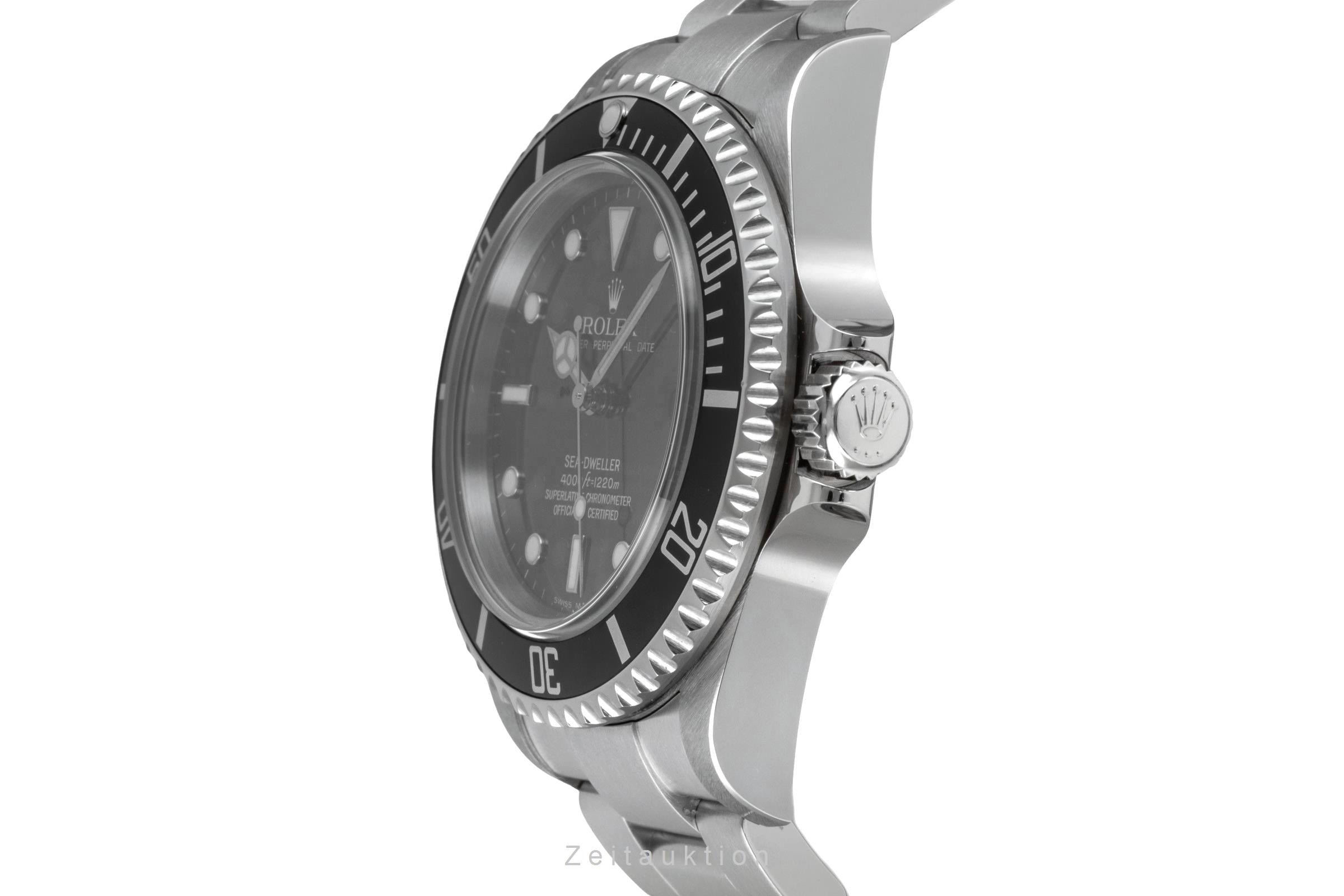Rolex Sea-Dweller 4000ft Oyster Edelstahl Automatik Herrenuhr Ref 16600 B&P 2005 [2605221]