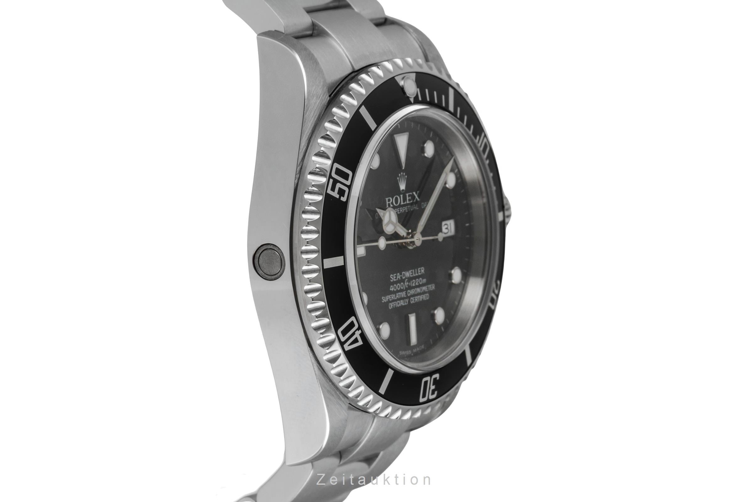 Rolex Sea-Dweller 4000ft Oyster Edelstahl Automatik Herrenuhr Ref 16600 B&P 2005 [2605221]
