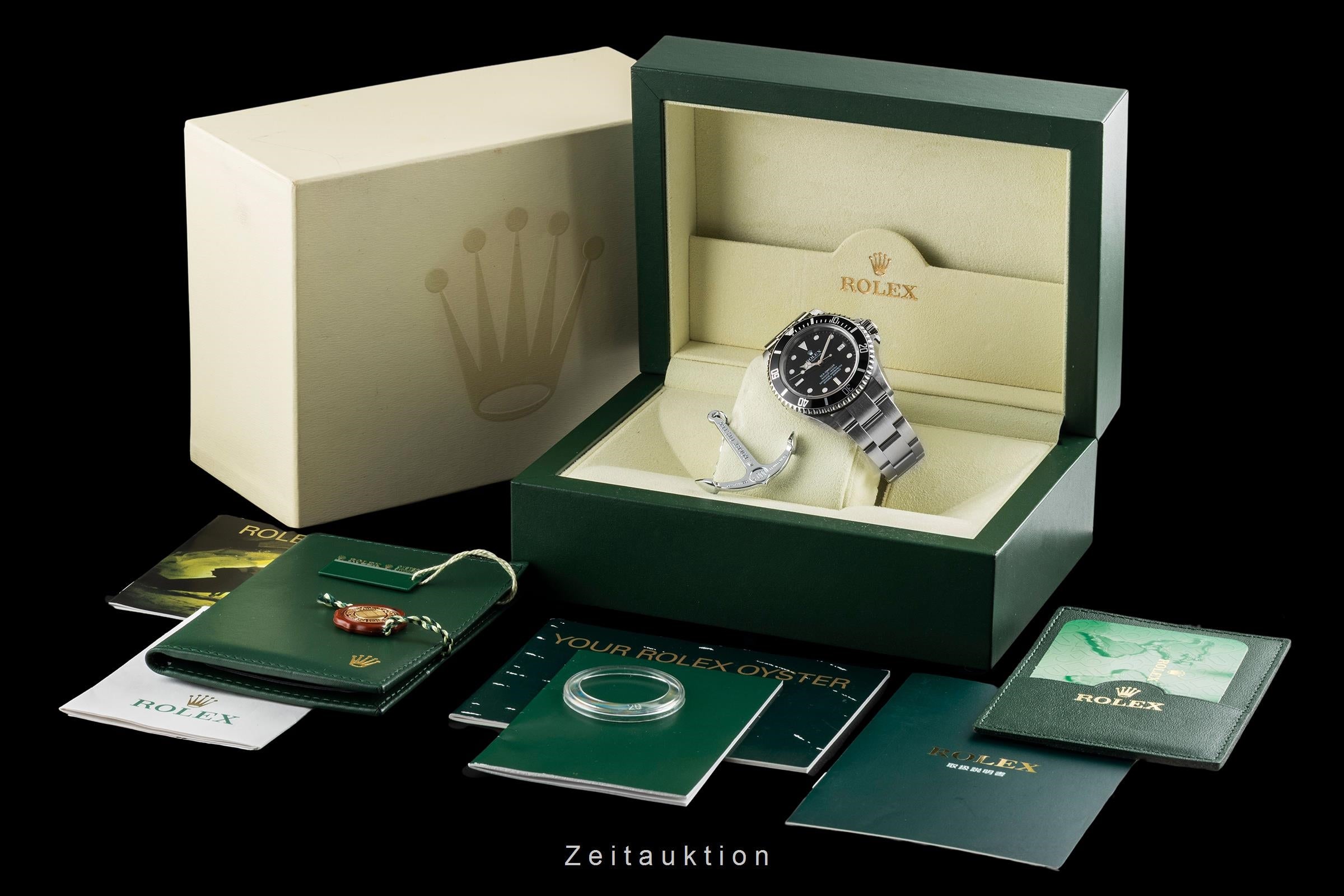 Rolex Sea-Dweller 4000ft Oyster Edelstahl Automatik Herrenuhr Ref 16600 B&P 2005 [2605221]