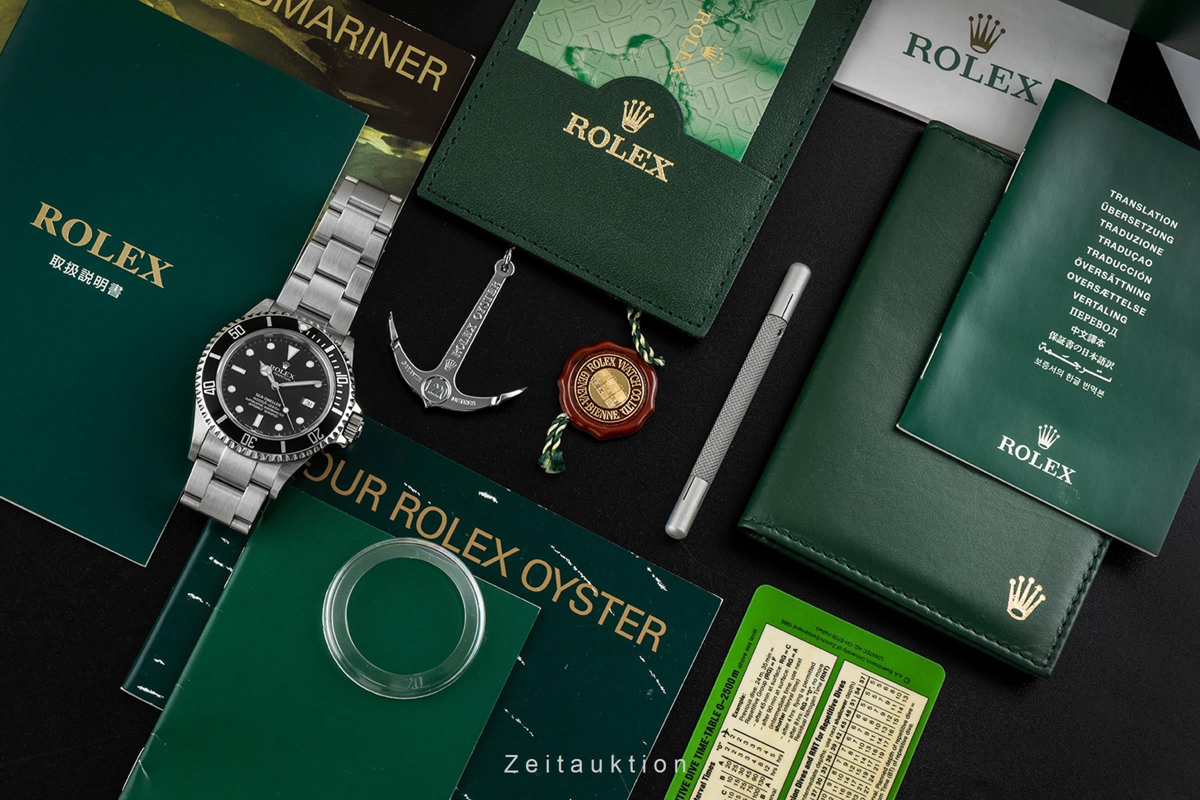 Rolex Sea-Dweller 4000ft Oyster Edelstahl Automatik Herrenuhr Ref 16600 B&P 2005 [2605221]