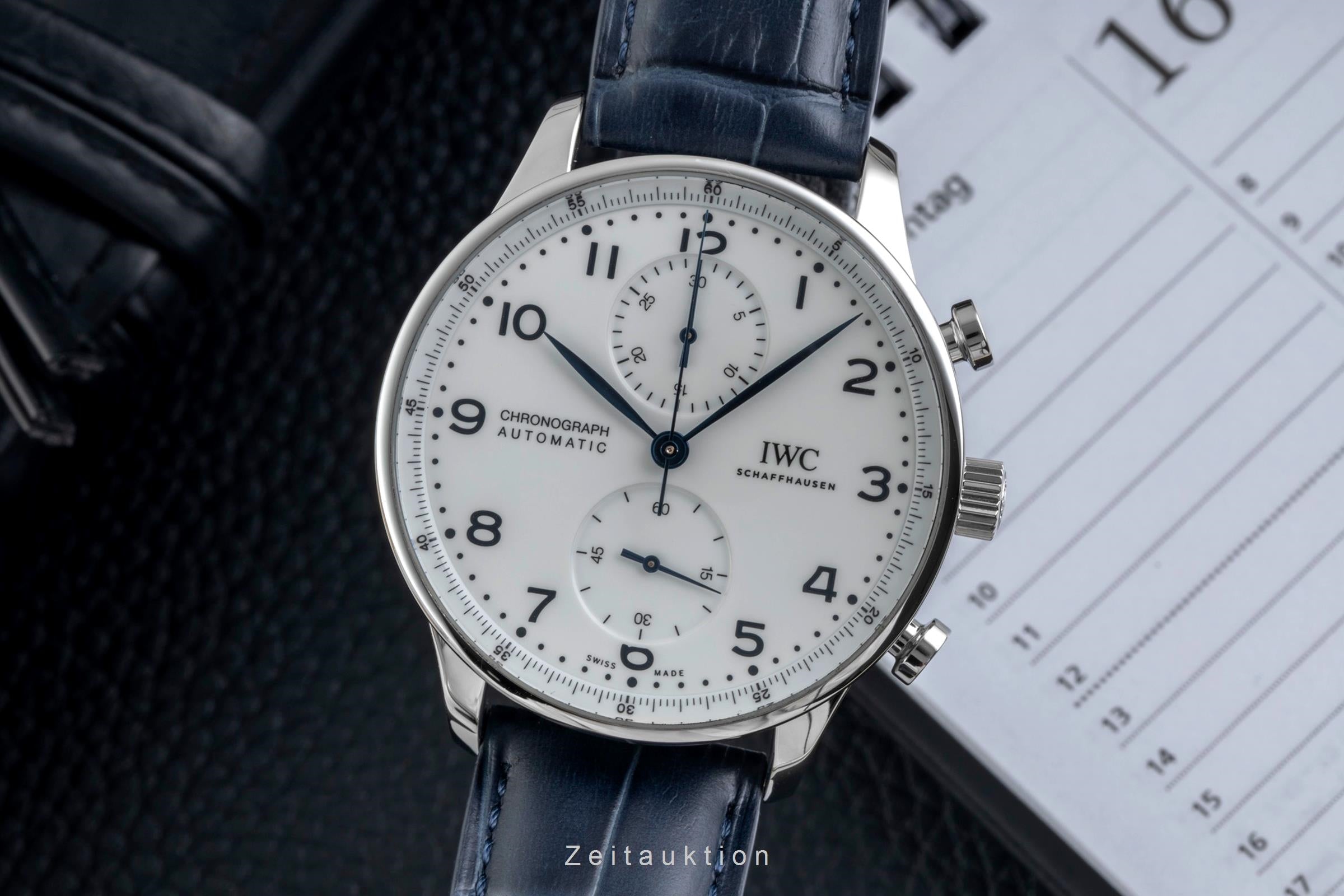 IWC Portugieser chronograph steel automatic men's watch IW371602 Limited  [2605266]
