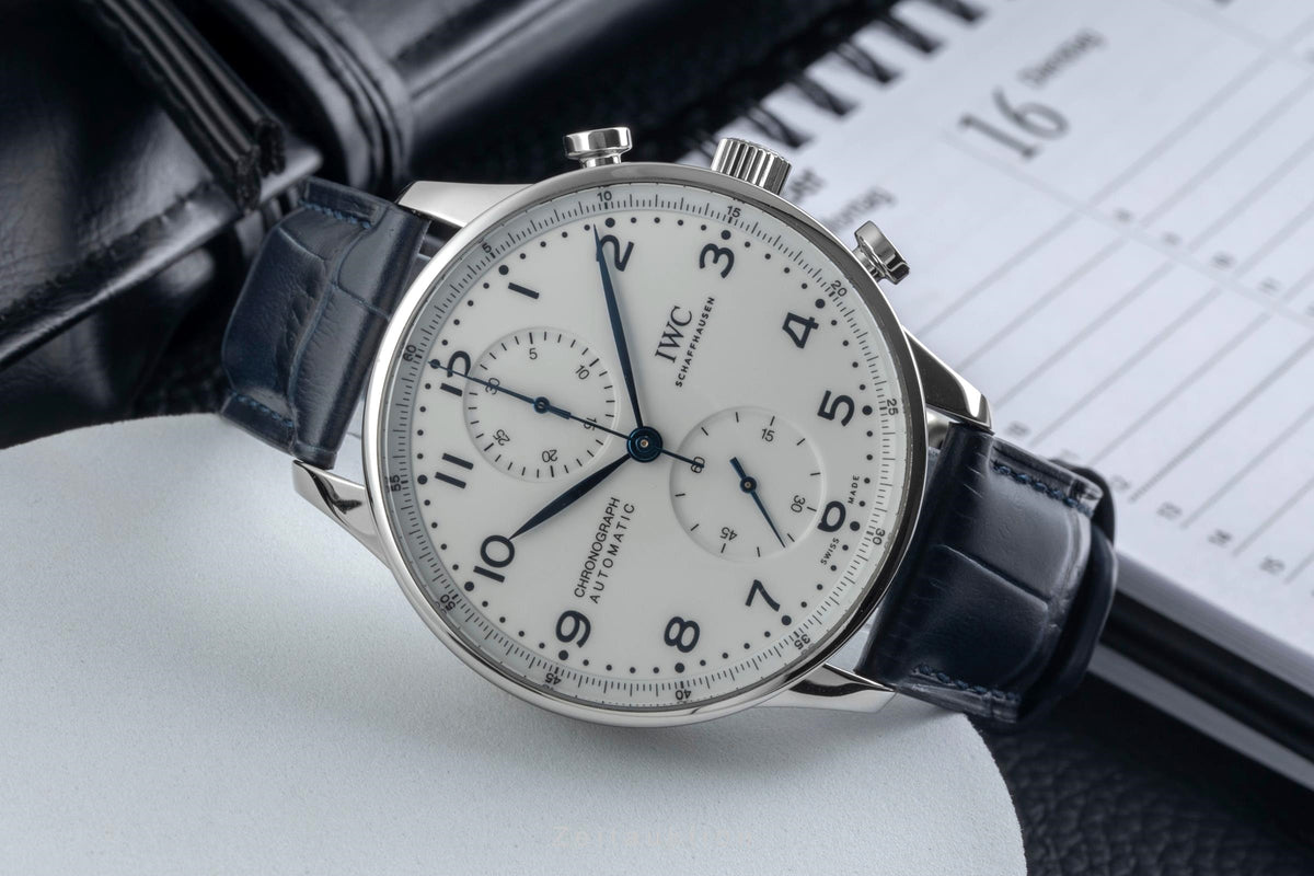 IWC Portugieser chronograph steel automatic men's watch IW371602 Limited  [2605266]