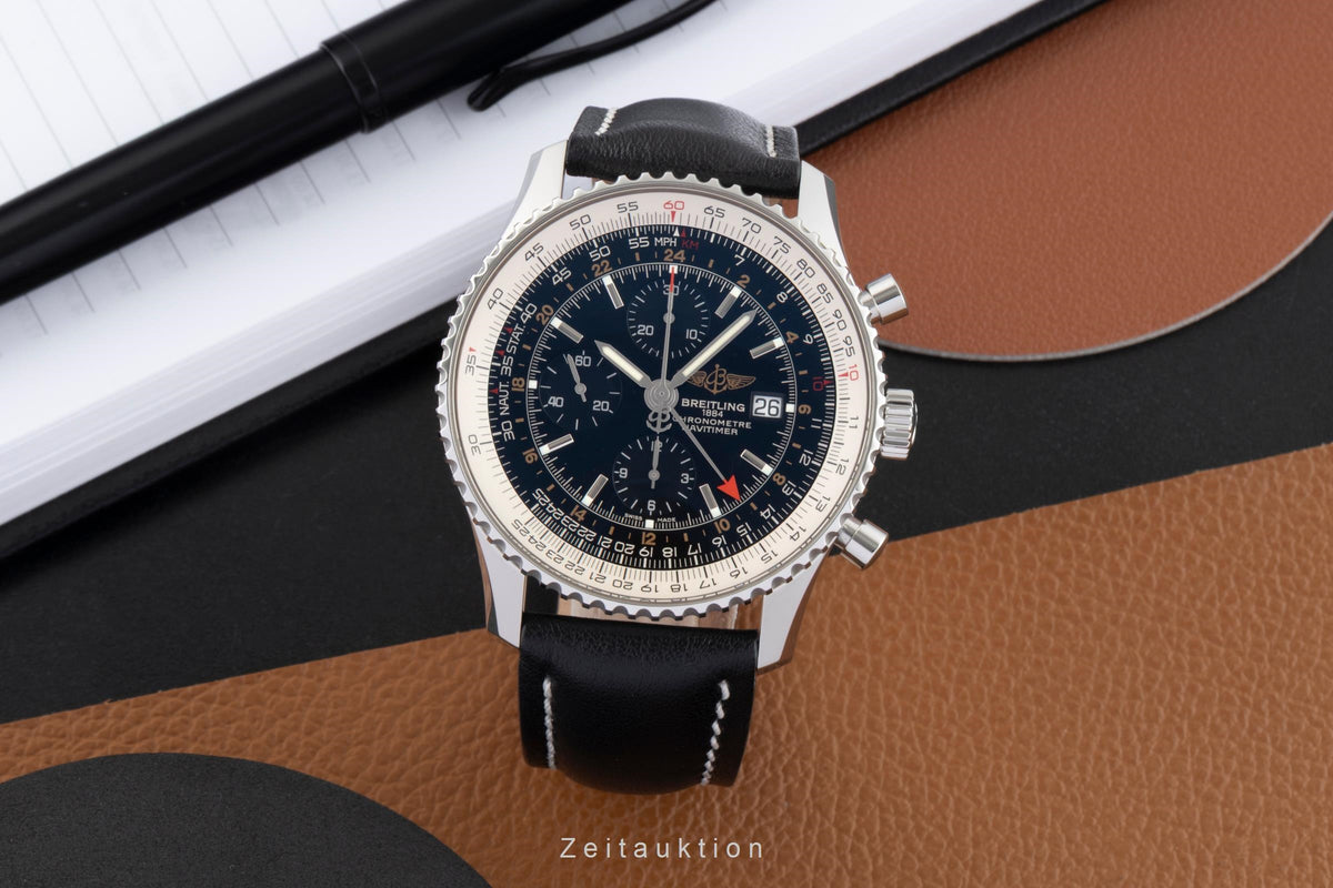 Breitling Navitimer World chronograph steel automatic men's watch A2432212/B726  [2605269]