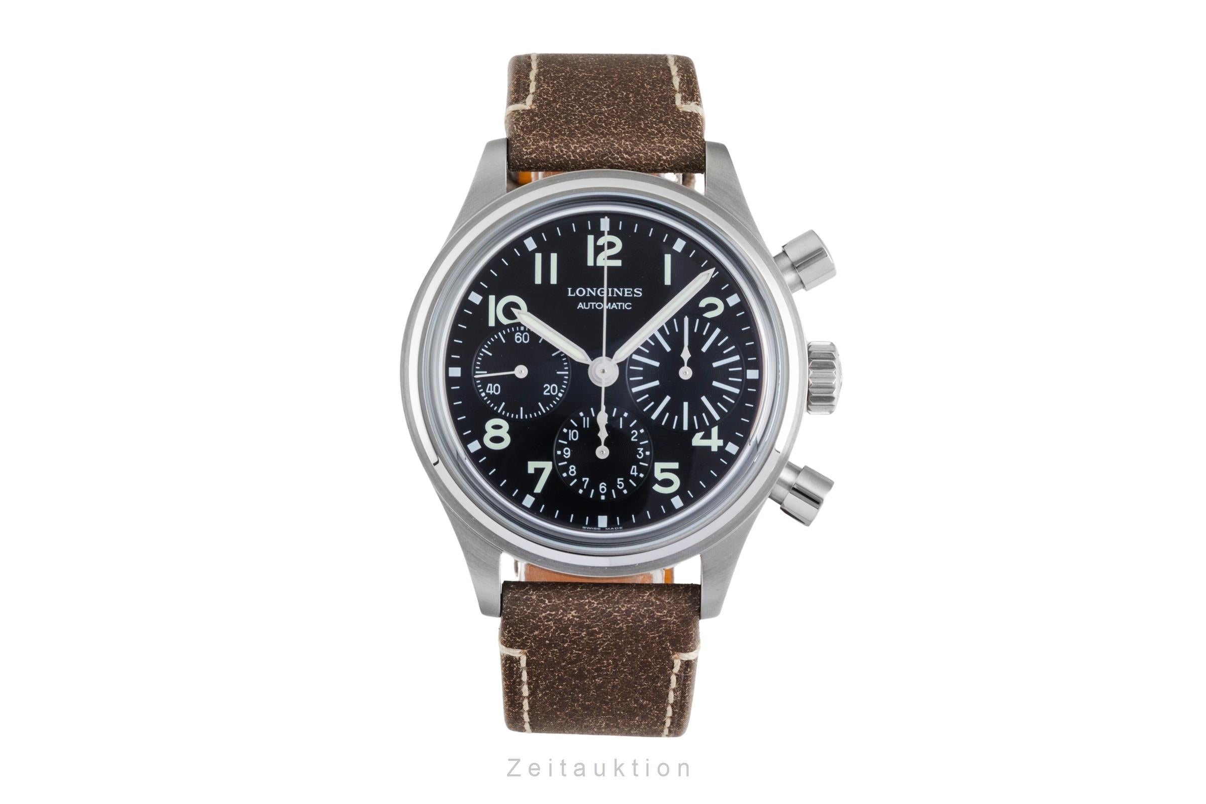 Longines Avigation Bigeye Chronograph Stahl Automatik Ref L2.816.4.53.2 B&P 2025 [2605285]