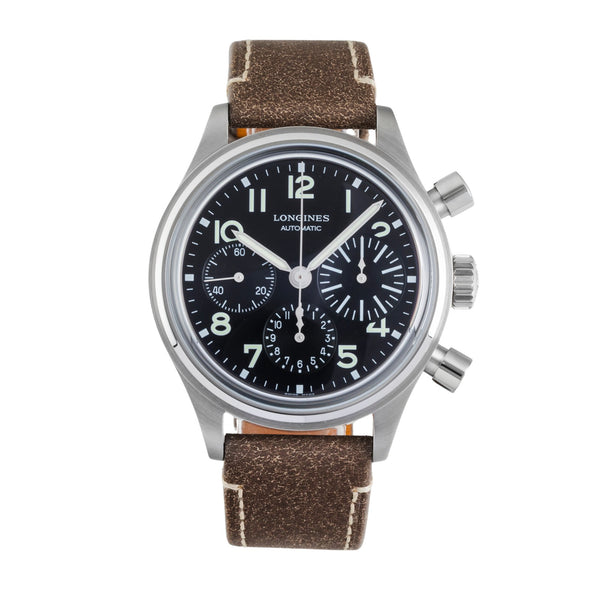 Longines Avigation Bigeye Chronograph Stahl Automatik Ref L2.816.4.53.2 B&P 2025 [2605285]