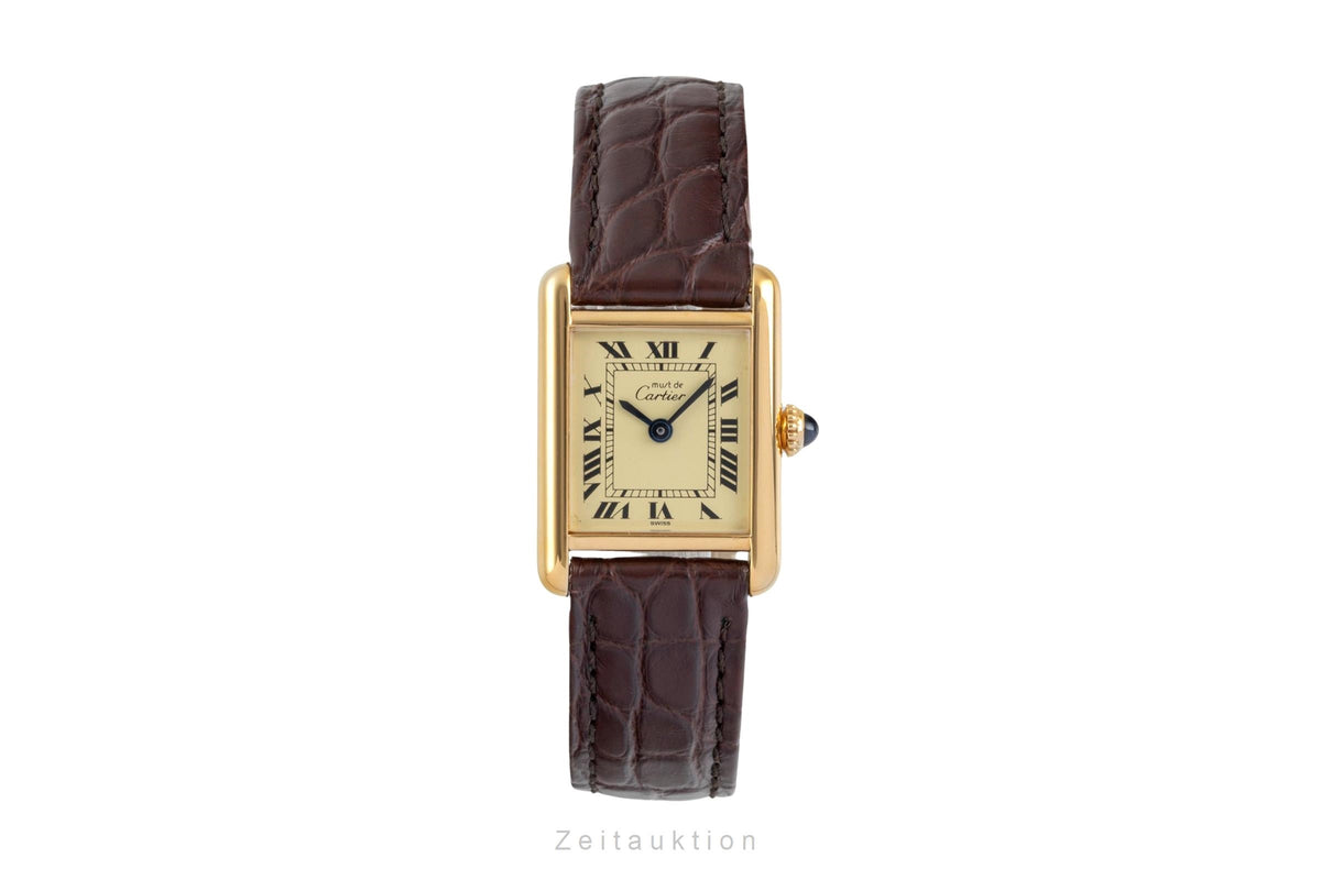 Cartier Tank silver-gilt manual winding women's watch Vintage  [2605294]