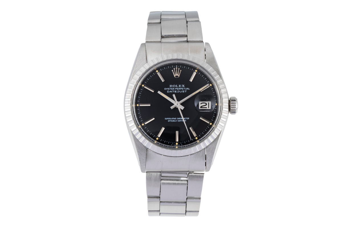 Rolex Datejust 36 Black Dial Edelstahl Automatik Herrenuhr Ref. 1603 Vintage  [2605295]