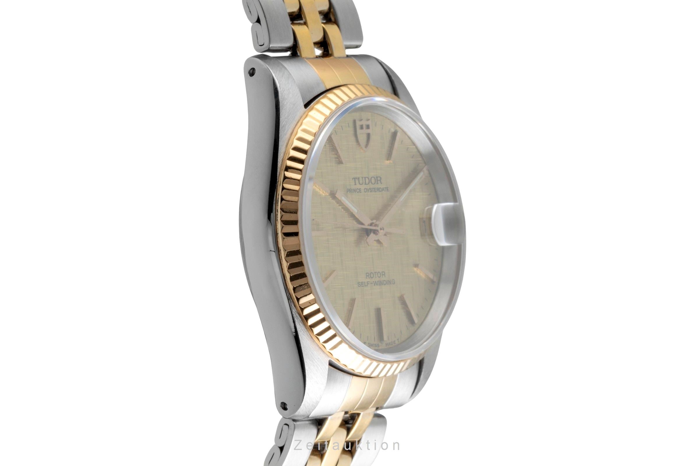 Tudor Prince Date Stahl / Gold Linen Dial Automatik Datum Herrenuhr Ref. 72033  [2605303]