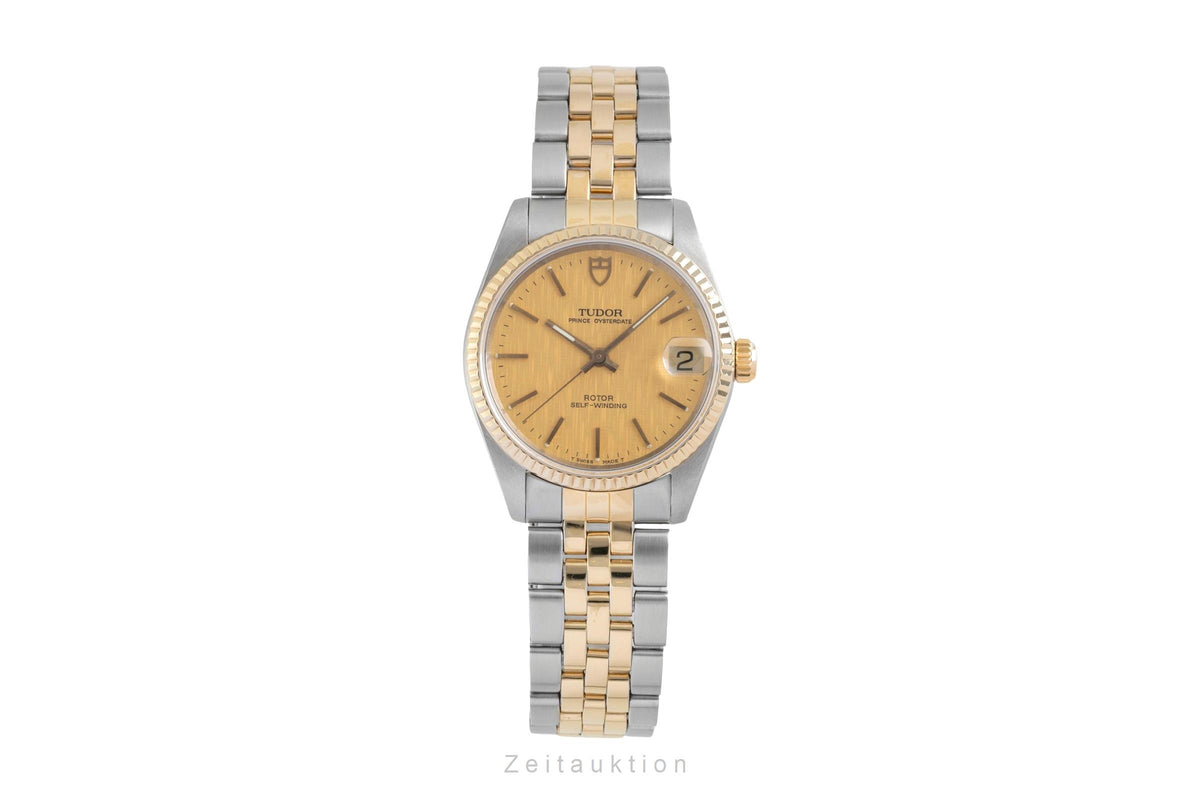 Tudor Prince Date Stahl / Gold Linen Dial Automatik Datum Herrenuhr Ref. 72033 [2605304]