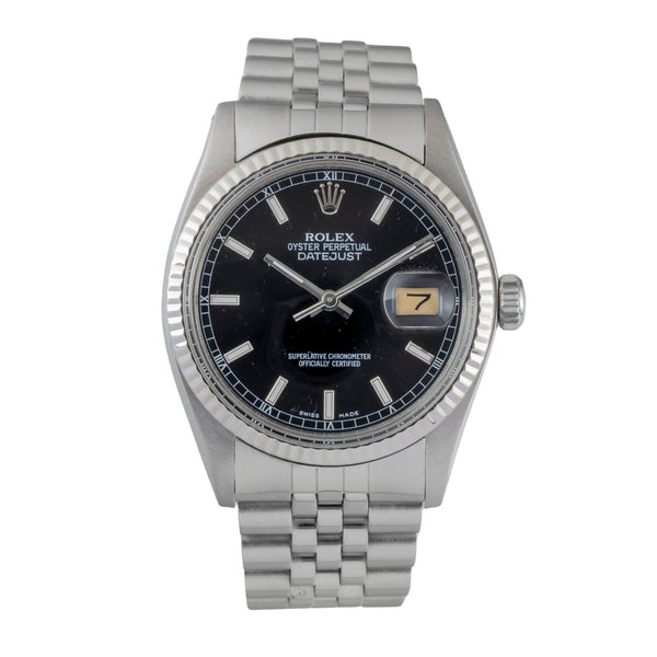 Rolex Datejust steel / white gold automatic men's watch 16014  [2605310]
