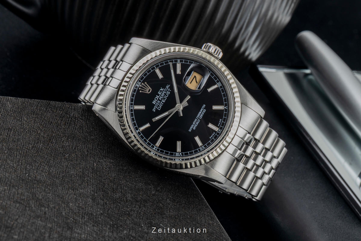 Rolex Datejust steel / white gold automatic men's watch 16014  [2605310]