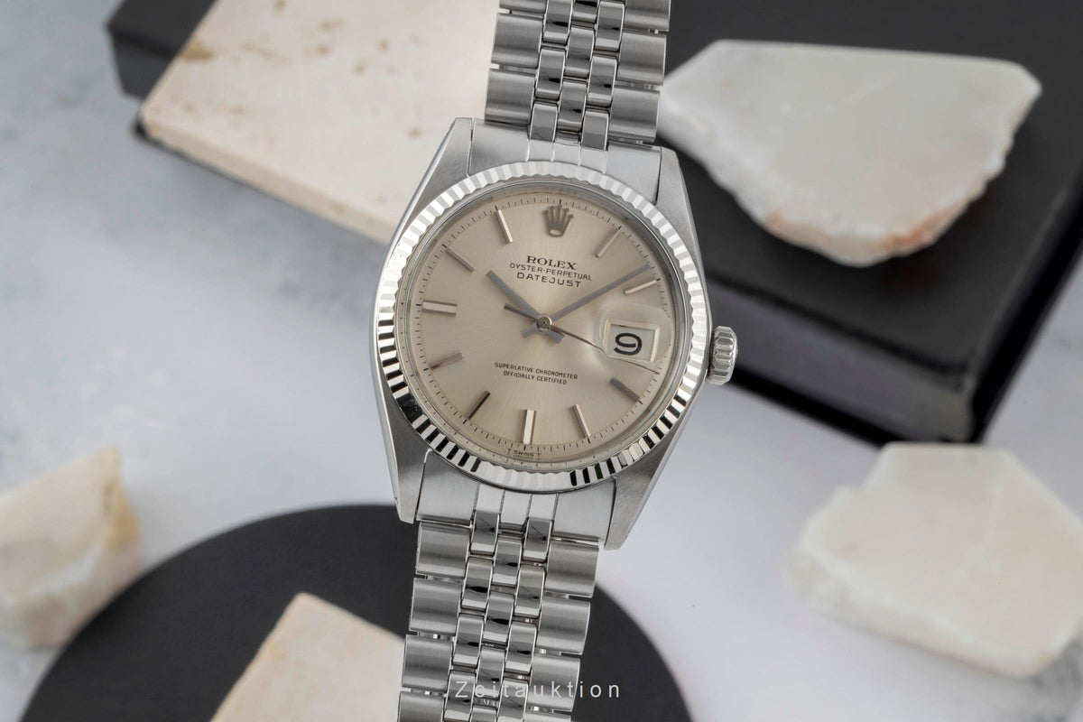 Rolex Datejust steel / white gold automatic men's watch 1601 Vintage  [2605312]