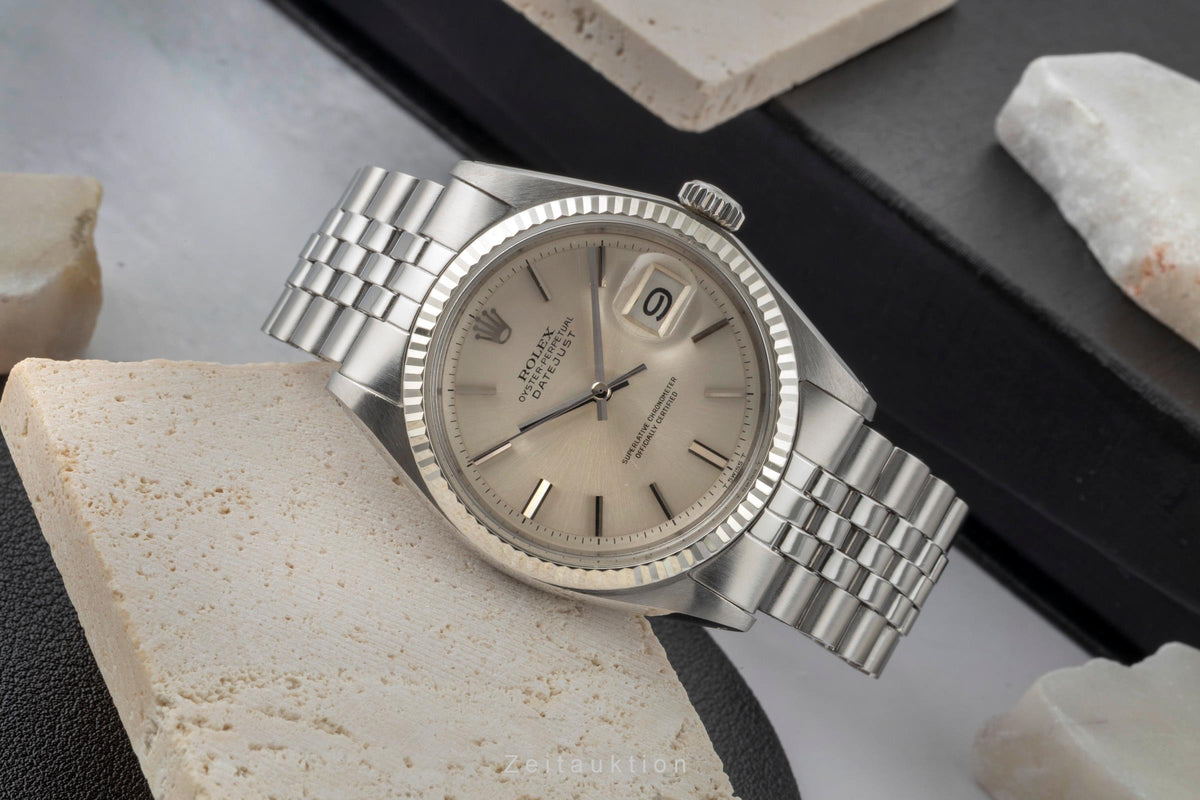 Rolex Datejust steel / white gold automatic men's watch 1601 Vintage  [2605312]