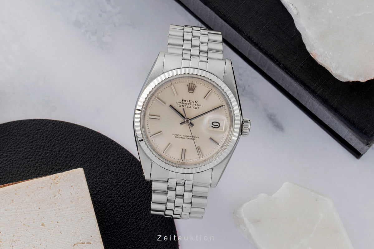 Rolex Datejust steel / white gold automatic men's watch 1601 Vintage  [2605312]