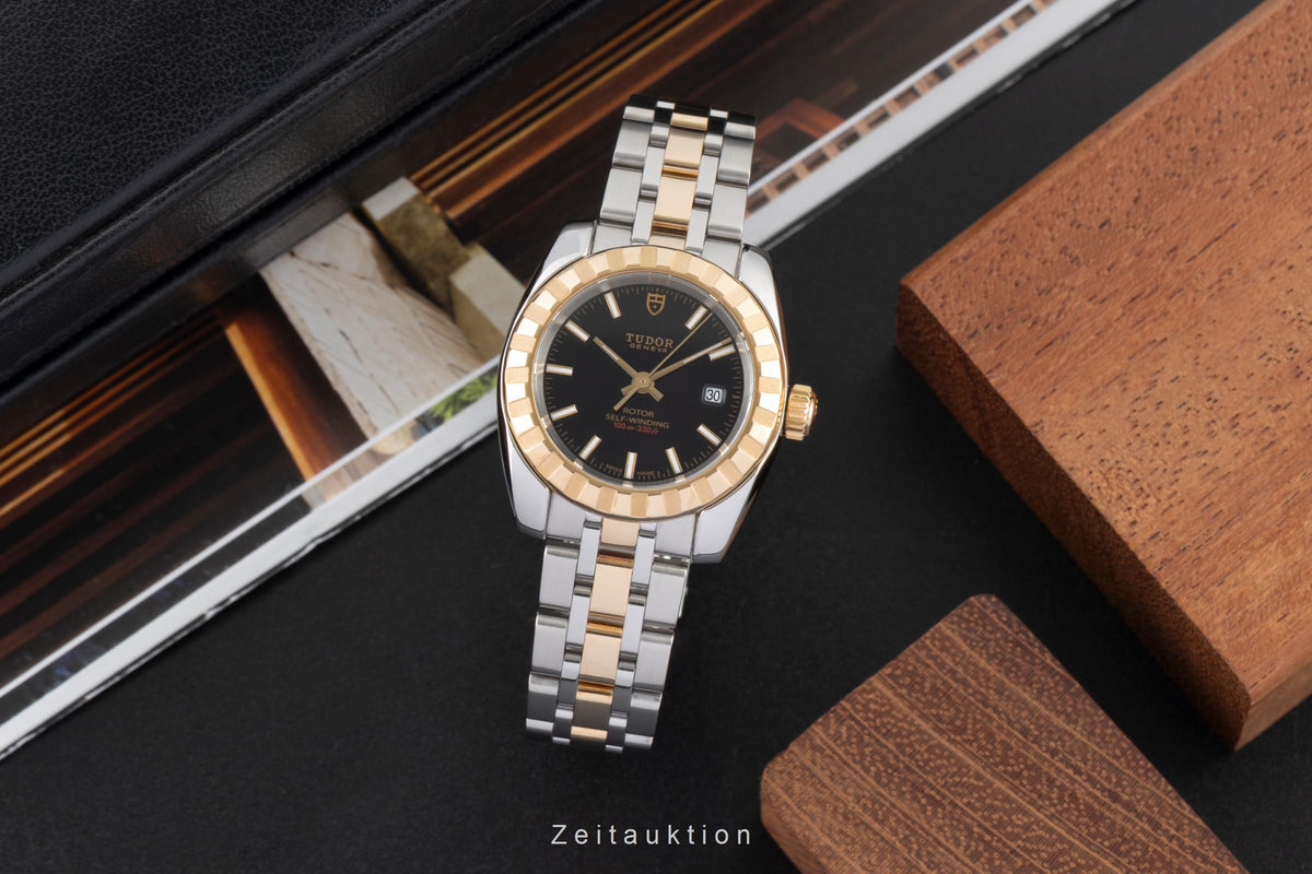 Tudor Classic Date acciaio / oro automatismo orologio da donna 22013  [2605316]